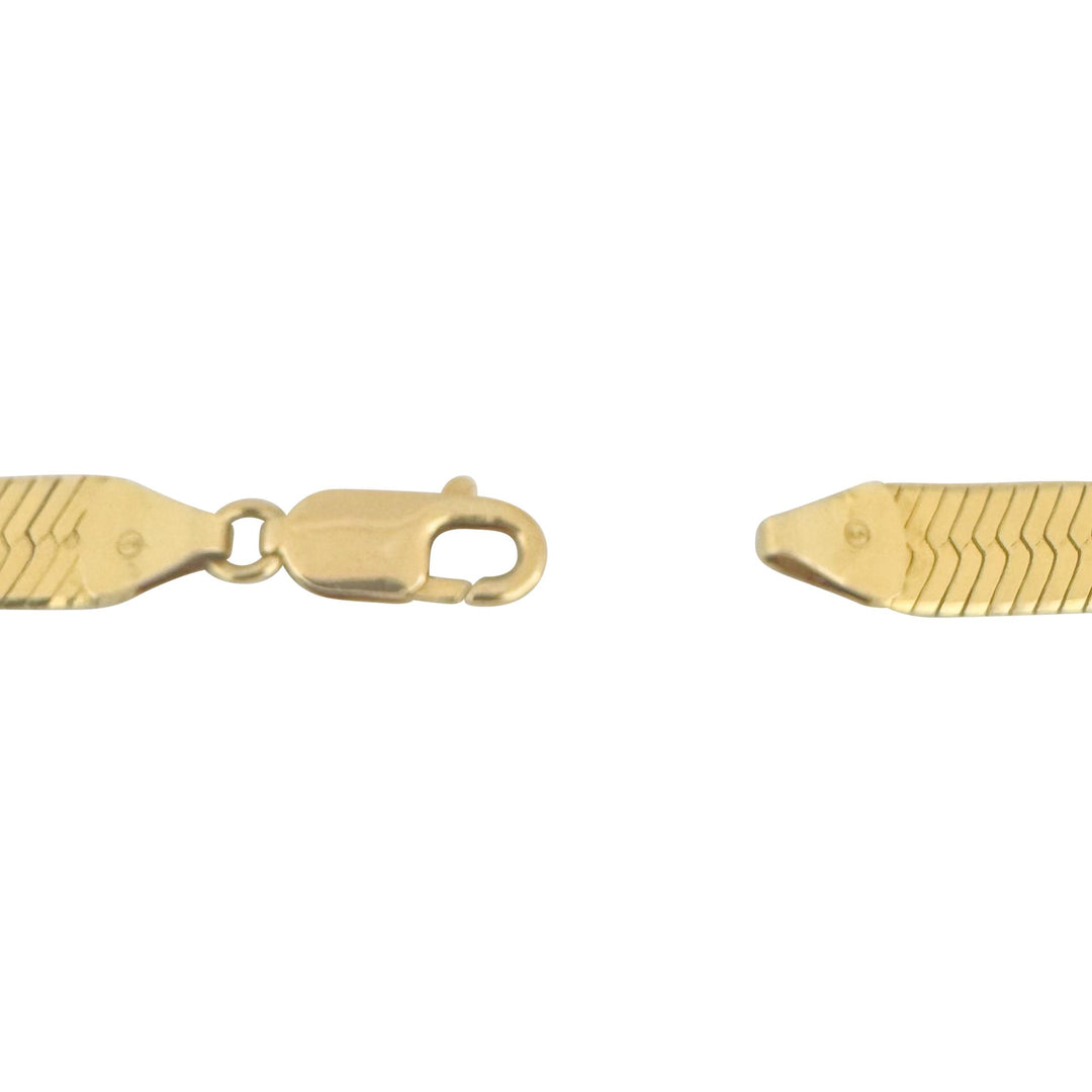 14k Yellow Gold 31.4g Solid Heavy 8mm Herringbone Link Necklace Italy 16"