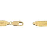 14k Yellow Gold 31.4g Solid Heavy 8mm Herringbone Link Necklace Italy 16"