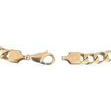 14k Yellow Gold 20.7g Solid Vintage Men's Squared Curb Link Bracelet Italy 8"