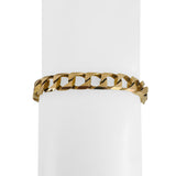 14k Yellow Gold 20.7g Solid Vintage Men's Squared Curb Link Bracelet Italy 8"