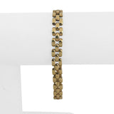 14k Yellow Gold 12.3g Vintage Polished 7.5mm Panther Link Bracelet Italy 7.25"