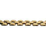 14k Yellow Gold 12.3g Vintage Polished 7.5mm Panther Link Bracelet Italy 7.25"