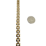 14k Yellow Gold 12.3g Vintage Polished 7.5mm Panther Link Bracelet Italy 7.25"