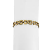 14k Yellow Gold 12.3g Vintage Polished 7.5mm Panther Link Bracelet Italy 7.25"