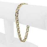 14k Yellow Gold 14g Solid Men's 7mm Mariner Link Bracelet Italy 8.25"