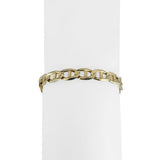14k Yellow Gold 14g Solid Men's 7mm Mariner Link Bracelet Italy 8.25"