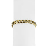 14k Yellow Gold 28.8gg Solid Heavy Men's 7.5mm Curb Link Bracelet 8.25"