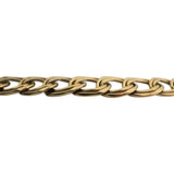 14K Yellow Gold 28.7g Semi Solid Graduated Double Curb Link Necklace Italy 17"