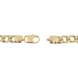 14K Yellow Gold 28.7g Semi Solid Graduated Double Curb Link Necklace Italy 17"