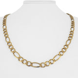 10k Yellow Gold 26g Solid Heavy 6.5mm Figaro Link Chain Necklace Canada 22"