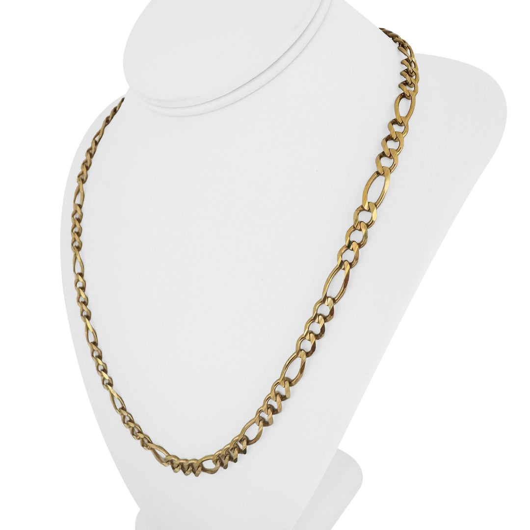 10k Yellow Gold 26g Solid Heavy 6.5mm Figaro Link Chain Necklace Canada 22"