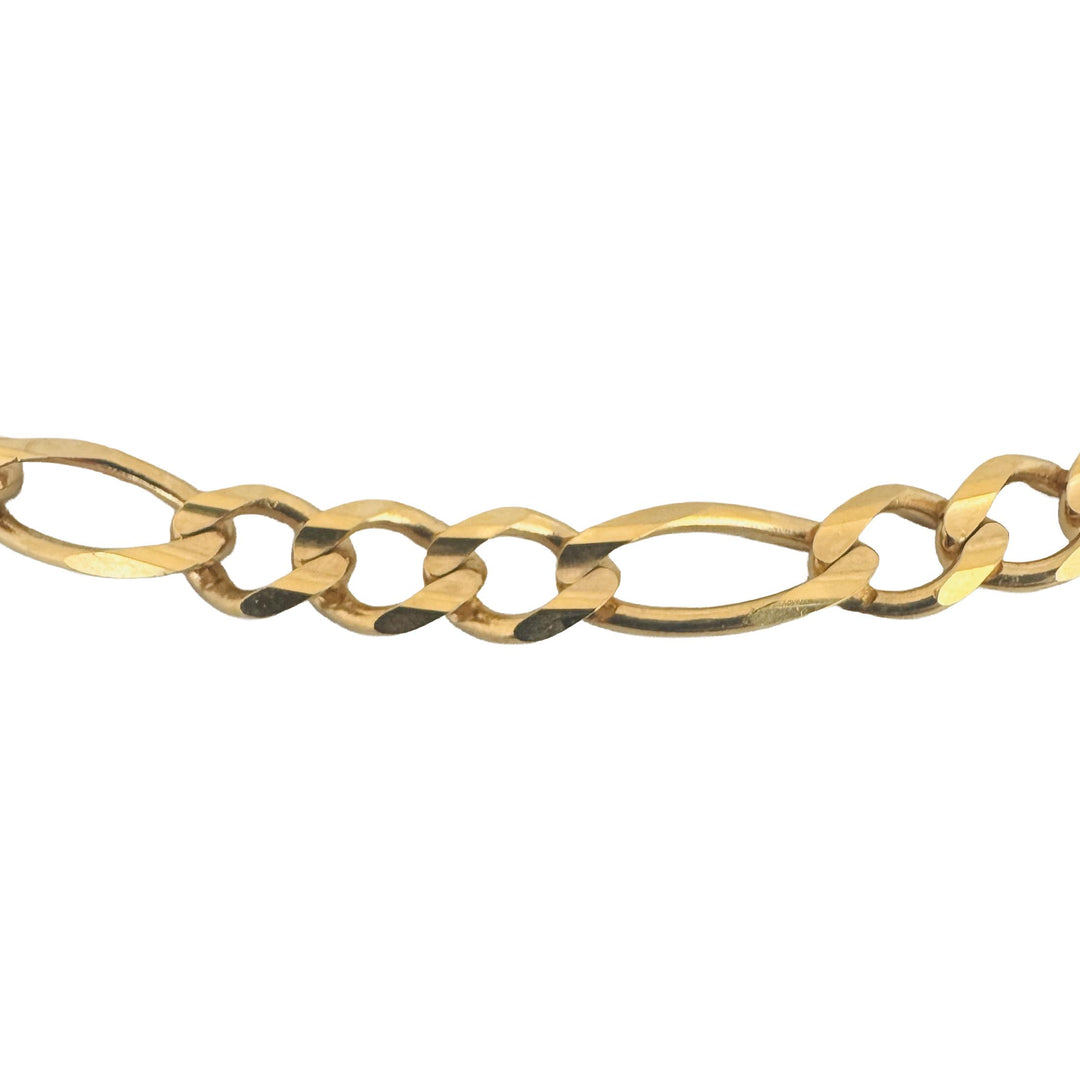 10k Yellow Gold 26g Solid Heavy 6.5mm Figaro Link Chain Necklace Canada 22"