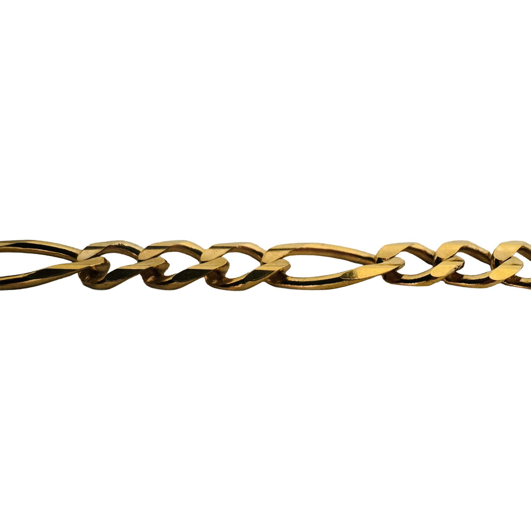 10k Yellow Gold 26g Solid Heavy 6.5mm Figaro Link Chain Necklace Canada 22"