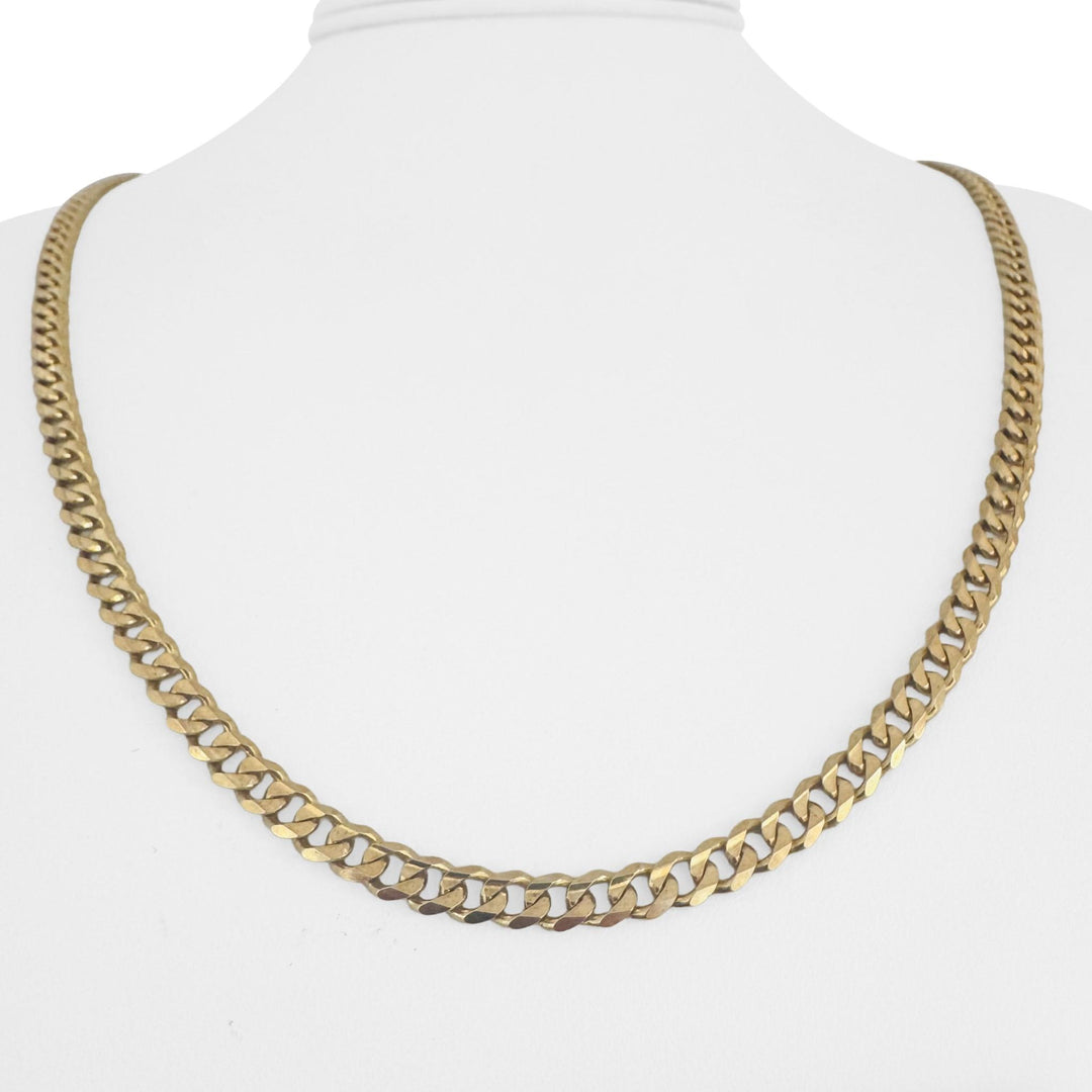 14k Yellow Gold 23g Solid Heavy 4.5mm Curb Link Chain Necklace 22"
