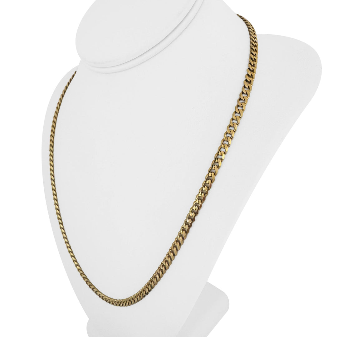 14k Yellow Gold 23g Solid Heavy 4.5mm Curb Link Chain Necklace 22"