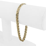 14k Yellow Gold 12g Solid Men's 6mm Mariner Link Bracelet Italy 8"