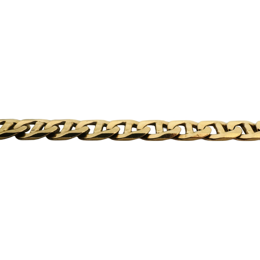 14k Yellow Gold 12g Solid Men's 6mm Mariner Link Bracelet Italy 8"