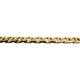 14k Yellow Gold 12g Solid Men's 6mm Mariner Link Bracelet Italy 8"