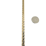 14k Yellow Gold 12g Solid Men's 6mm Mariner Link Bracelet Italy 8"