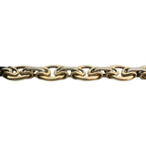 14k Yellow and White Gold 9.8g Ladies 10mm Fancy Link Bracelet Italy 7.5"