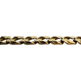14k Yellow Gold 30.4g Solid Vintage Men's Fancy Curb Link Bracelet Italy 9"