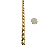 14k Yellow Gold 30.4g Solid Vintage Men's Fancy Curb Link Bracelet Italy 9"