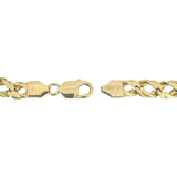 14k Yellow Gold 30.4g Solid Vintage Men's Fancy Curb Link Bracelet Italy 9"