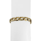 14k Yellow Gold 30.4g Solid Vintage Men's Fancy Curb Link Bracelet Italy 9"