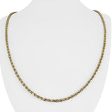 14k Yellow Gold 18.7g Solid 3mm Diamond Cut Rope Chain Necklace 24"