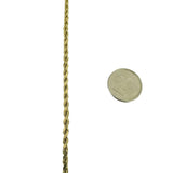 14k Yellow Gold 18.7g Solid 3mm Diamond Cut Rope Chain Necklace 24"