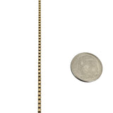 14k Yellow Gold 12.8g Solid 1.8mm Box Link Chain Necklace 24"
