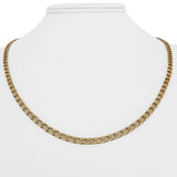 14k Yellow Gold 13.7g Vintage Squared 3mm Curb Link Chain Necklace Italy 20"