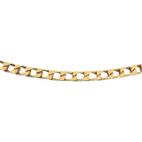 14k Yellow Gold 13.7g Vintage Squared 3mm Curb Link Chain Necklace Italy 20"
