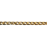14k Yellow Gold 13.7g Vintage Squared 3mm Curb Link Chain Necklace Italy 20"