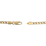14k Yellow Gold 13.7g Vintage Squared 3mm Curb Link Chain Necklace Italy 20"