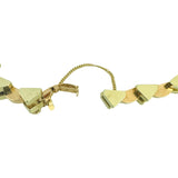 14k Yellow and Rose Gold 18.5g Vintage Geometric Fancy Link Bracelet 6.75"