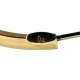 14k Yellow Gold 6.2g Ladies Striped 6mm Bangle Bracelet 7.25"