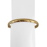 14k Yellow Gold 6.2g Ladies Striped 6mm Bangle Bracelet 7.25"