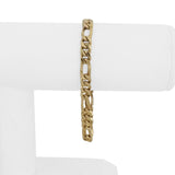 14k Yellow Gold 15g Solid Ladies 6mm Figaro Link Bracelet 7.5"