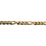 14k Yellow Gold 15g Solid Ladies 6mm Figaro Link Bracelet 7.5"