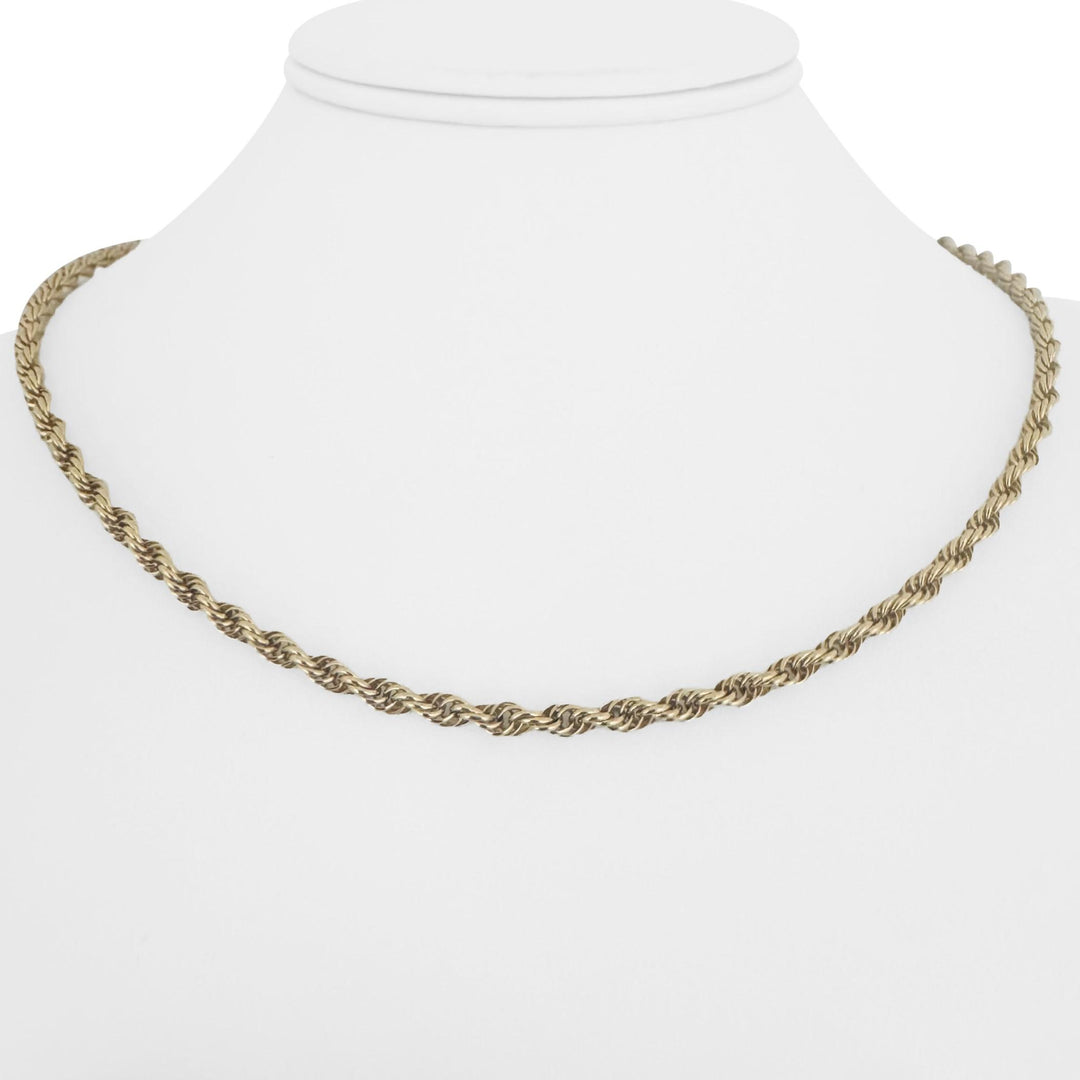 14k Yellow Gold 14.6g Solid 3.5mm Ladies Rope Chain Necklace 18"