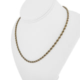 14k Yellow Gold 14.6g Solid 3.5mm Ladies Rope Chain Necklace 18"