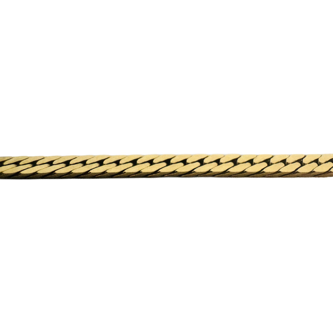 14k Yellow Gold 20.8g Solid Thick 3.5mm Herringbone Link Necklace Italy 24"