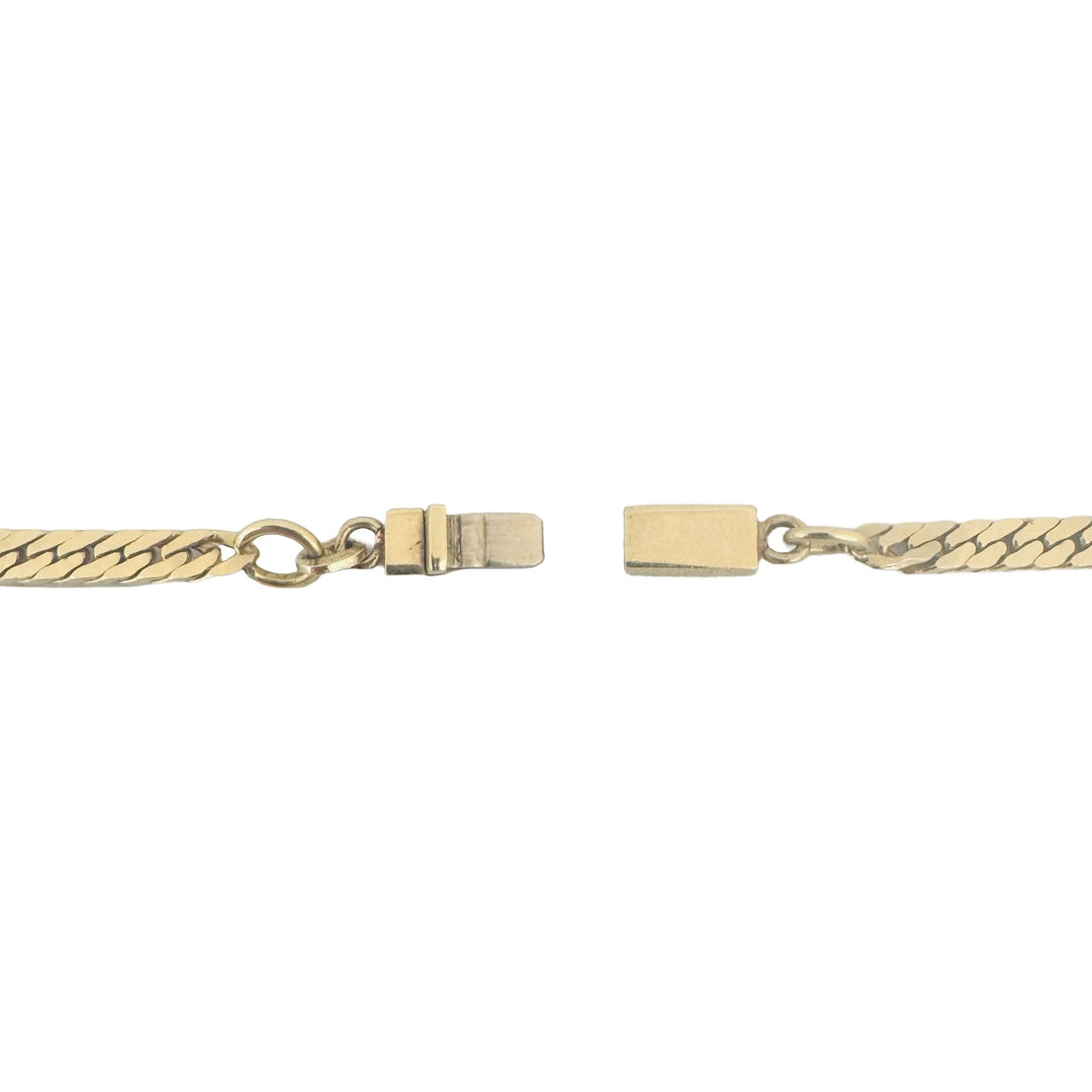 14k Yellow Gold 20.8g Solid Thick 3.5mm Herringbone Link Necklace Italy 24"