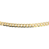 14k Yellow Gold 10.2g Solid Flat 4mm Curb Link Chain Necklace 18"