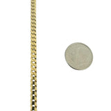 14k Yellow Gold 10.2g Solid Flat 4mm Curb Link Chain Necklace 18"