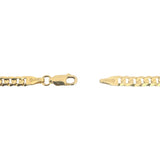 14k Yellow Gold 10.2g Solid Flat 4mm Curb Link Chain Necklace 18"