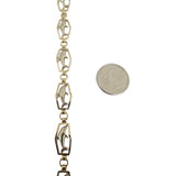 14k Yellow and White Gold 8.8g Ladies Fancy Dolphin Link Bracelet 7.5"