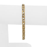 14k Yellow Gold 11.4g Solid Vintage 5.5mm Mariner Link Bracelet Italy 7.5"