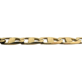 14k Yellow Gold 11.4g Solid Vintage 5.5mm Mariner Link Bracelet Italy 7.5"